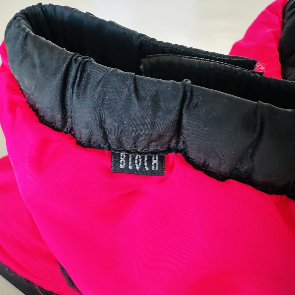 BLOCH Warm-Up Booties Kids Large Pink Black Dance Ballet Slipper Covers L Excel - Picture 8 of 12